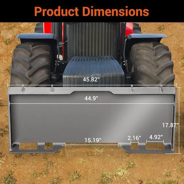 Alt view image 3 of 7 - Heavy-Duty General Skid Steer Mount Plate Quick Tach Loader Attachment Adapter for Kubota & Compact Tractors Durable 12mm (1/2") Grade 50 Steel Construction Agricultural & Engineering Machinery