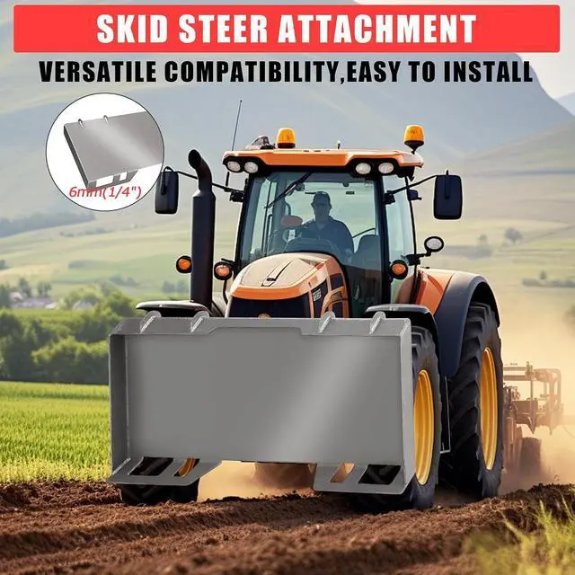 Alt view image 6 of 7 - skid steer mount plate, general quick tach plate, 50 grade structural steel, tractor mounting plate, heavy-duty attachment plate, 1/4 inch mounting plate, 1/2 inch thick mount plate, 3/8 inch mounting
