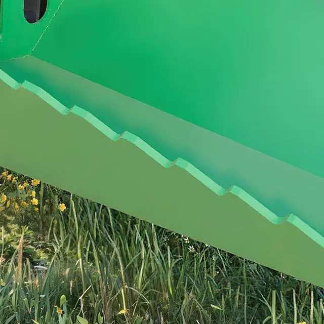 Alt view image 7 of 7 - Patikuin Heavy-Duty Stump Bucket Attachment for Skid Steer, Serrated Edge Tree Scoop, Global Quick Tach, Efficient Small Stump & Root Removal, Green