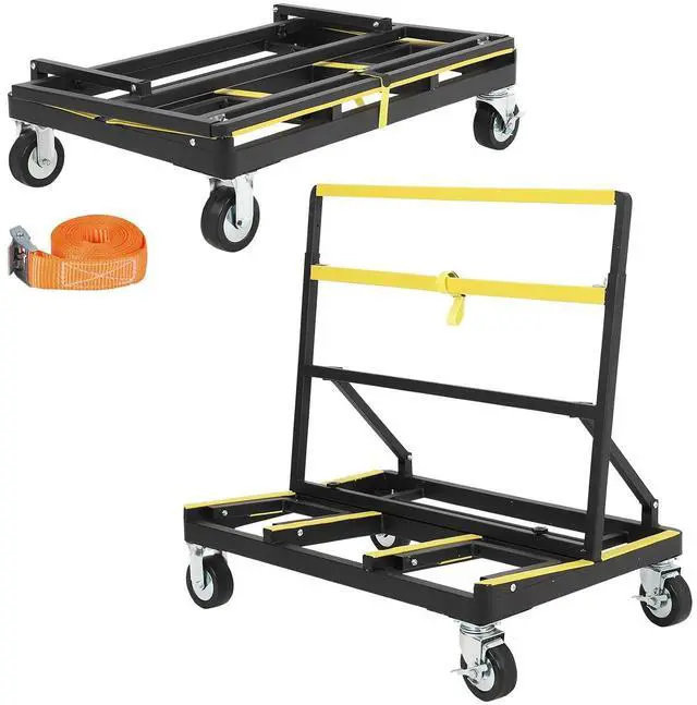 Main image of Patikuin Folding Drywall Cart Heavy Duty, 2200 Lbs Capacity Drywall Dolly with Extended Large Deck and 360° Swivel Casters, Panel Carrier for Plywood, Sheetrock, Glass and Windows Service Truck