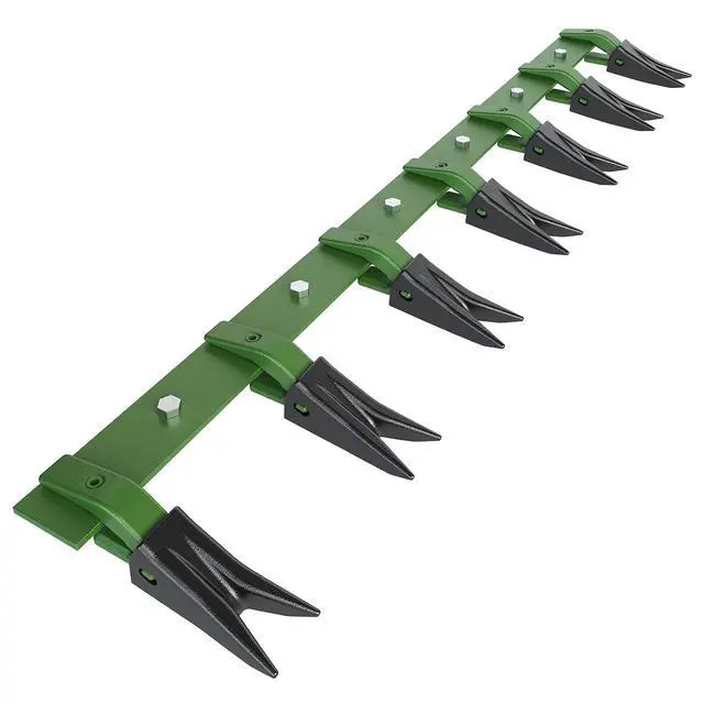 Alt view image 7 of 7 - Patikuin Heavy Duty Bucket Tooth Bar for Sub-Compact Tractors, 61 Inch Bolt-on Design, No Drilling Needed, Fits 1/2" Bucket Edges, Green & Black Finish