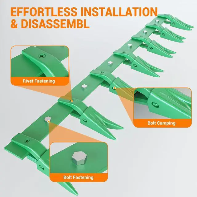 Alt view image 4 of 7 - Heavy Duty Bucket Tooth Bar for Sub-Compact Tractors 57 Inch, Fits Bucket Cutting Edges 1/2" or Less, No Drilling Needed for Easy Installation