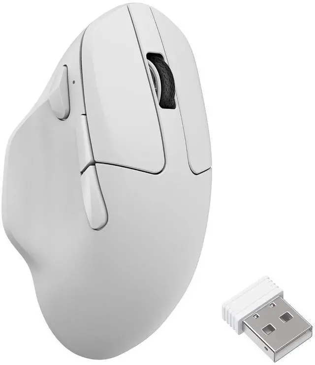 Main image of Keychron M7 8K Wireless Mouse, 30K DPI Optical Computer Mice, 2.4 GHz/Bluetooth/Wired with Macro Button 66g Lightweight Ergonomic, Up to 140 Hours Worktime for Laptop macOS/Windows - White