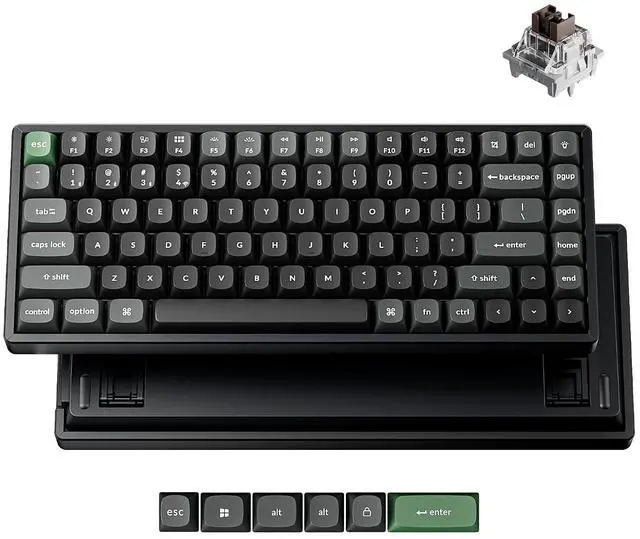 Main image of Keychron K2 Ultra 8K 75% Wireless Mechanical Keyboard, Hot-Swappable Keyboard with Apex Brown Switches, 760h Battery Life, Bluetooth/2.4GHz/Wired, PBT Keycaps, ZMK Programmable, RGB, Mac Windows Linux