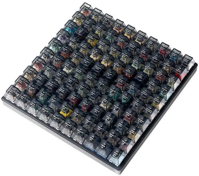 Main image of Keychron Switch Tester 100 Max Edition, 88 Mechanical & 12 Magnetic HE Switches Testing Kit with 100 Labeled Keycaps, Includes Keychron/Gateron/Kailh/Huano, Pro Mechanical Keyboard Feel