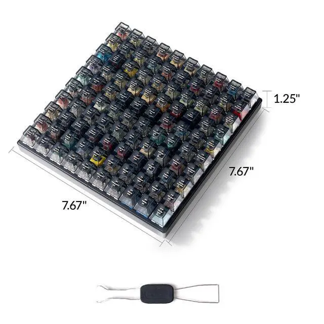 Alt view image 6 of 7 - Keychron Switch Tester 100 Max Edition, 88 Mechanical & 12 Magnetic HE Switches Testing Kit with 100 Labeled Keycaps, Includes Keychron/Gateron/Kailh/Huano, Pro Mechanical Keyboard Feel