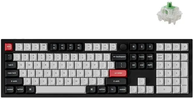 Main image of Keychron Q6 HE QMK Wireless 2.4 GHz Custom Keyboard, Rapid Trigger Bluetooth 100% Full-Size with Hall Effect Gateron Double-Rail Aurora Magnetic Switches Aluminum Compatible for Mac Windows Linux