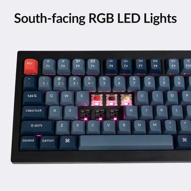 Alt view image 5 of 7 - Keychron V3 Max TKL Wireless Mechanical Keyboard, QMK/VIA RGB Bluetooth/2.4 GHz/Wired, 87 Keys Hot-Swappable with Gateron Brown Switch, Compatible with Mac Windows Linux