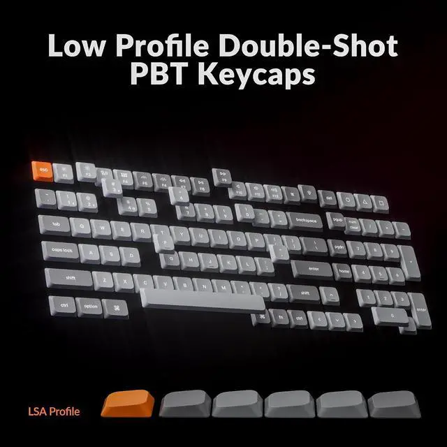 Alt view image 7 of 7 - Keychron K17 Max 96% Layout QMK/Launcher Ultra-Slim Wireless/Type-C Wired Mechanical Keyboard with White LED Backlit, Low-Profile Gateron Mechanical Red Switch Compatible with Mac Windows Linux