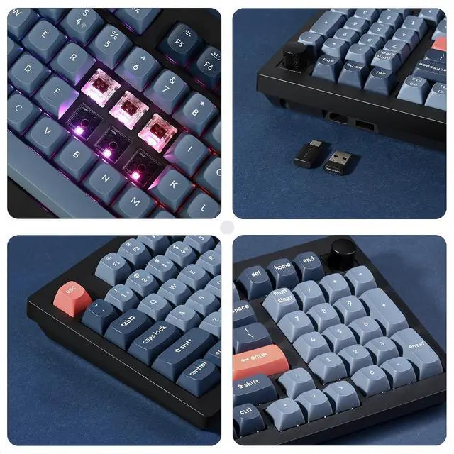 Alt view image 7 of 7 - Keychron V5 Max Custom Wireless Mechanical Gaming Keyboard with Number Pad, 96% Layout QMK/VIA 2.4 GHz/Bluetooth 5.1/Wired, RGB Backlit Hot-Swappable Gateron Brown Switch for Mac Windows Linux