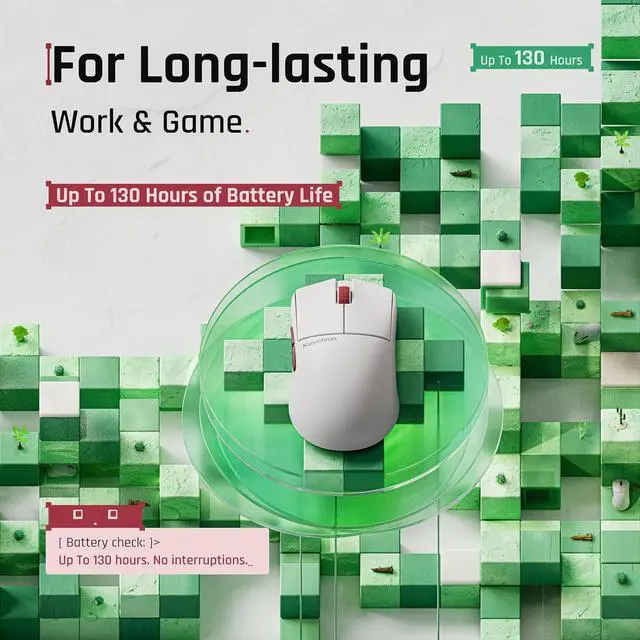 Alt view image 4 of 7 - Keychron G4 8K Wireless Mouse Ultra Lightweight, 30K DPI PixArt 3950 Optical Sensor, 2.4G/Bluetooth Up to 130 Hours Battery Life, Ergonomic Design with Customizable Buttons for PC/Mac/Windows - White