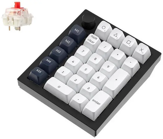 Main image of Keychron Q0 Max Wireless Custom Mechanical Numpad, 2.4 GHz/Bluetooth 5.1/Wired QMK Number Pad, RGB Hot-Swappable with Gateron Red Switch for Laptop Mac Windows Linux - Black