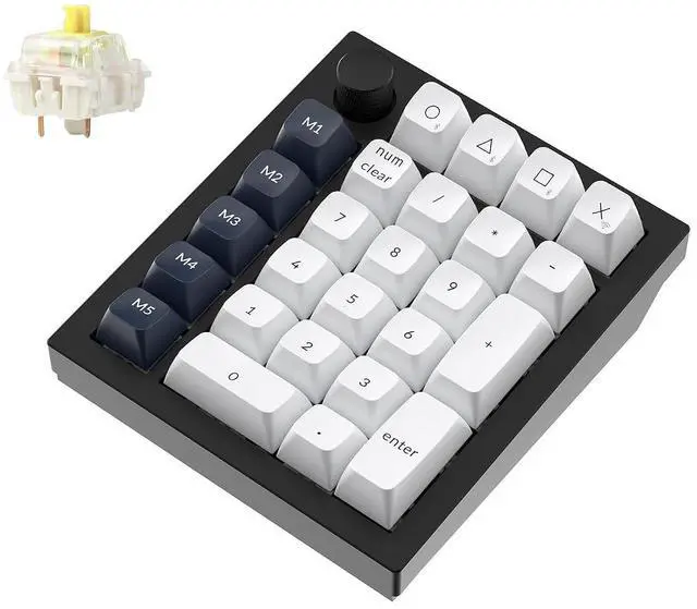 Main image of Keychron Q0 Max Wireless Custom Mechanical Numpad, 2.4 GHz/Bluetooth 5.1/Wired QMK Number Pad, RGB Hot-Swappable with Gateron Banana Switch for Laptop Mac Windows Linux - Black