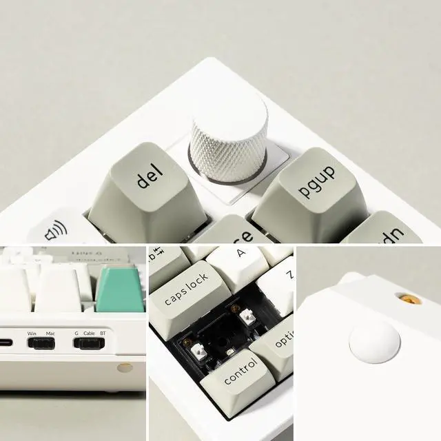 Alt view image 5 of 7 - Keychron Q1 Max RGB QMK/VIA Custom Mechanical Keyboard, Full Metal Programmable Knob 2.4 GHz/Bluetooth/Wired Keyboard with Hot-Swappable Gateron Jupiter Banana Switch for Mac Windows Linux - White