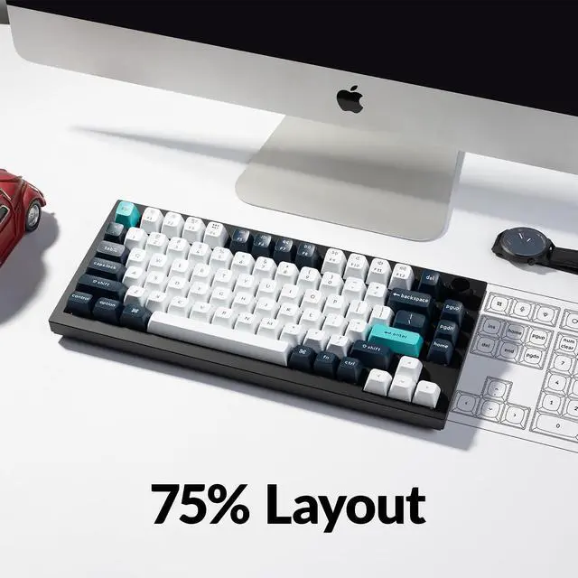 Alt view image 6 of 7 - Keychron Q1 Max RGB QMK/VIA Custom Mechanical Keyboard, Hot-Swappable Full Metal Programmable Knob with Gateron Jupiter Brown Switch, 2.4 GHz/Bluetooth/Wired Gaming Keyboard for Mac Windows Linux