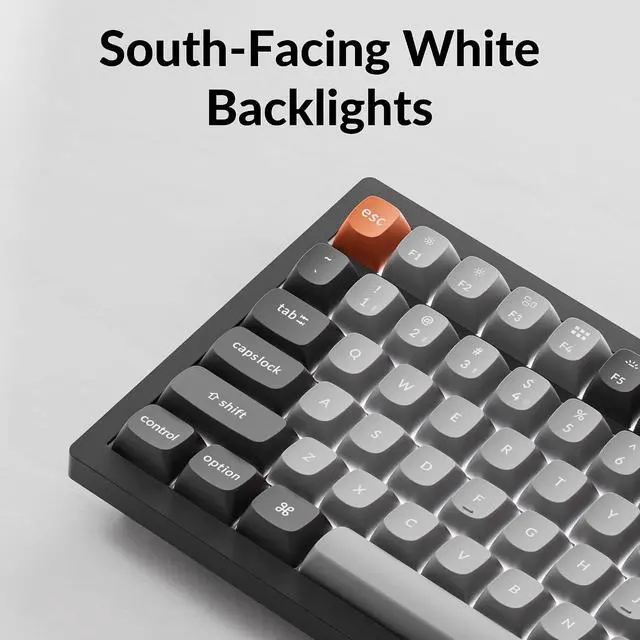 Alt view image 7 of 7 - Keychron K4 Max Wireless Mechanical Keyboard, 96% Layout QMK 2.4 GHz/Bluetooth 5.1/Wired, White Backlit with Hot-swappable Keychron Super Brown Switch for Mac Windows Linux
