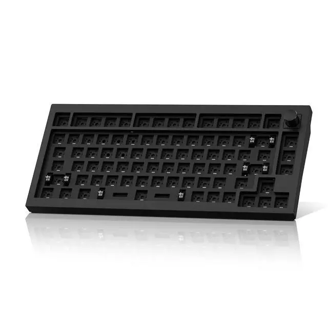 Main image of Keychron Q1 Max QMK/VIA Wireless Custom Mechanical Keyboard Barebone Knob Version, Full-Metal Hot-Swappable RGB Backlight 2.4 GHz/Bluetooth/Type-C Wired Gaming Keyboard for Mac/Windows/Linux - Black