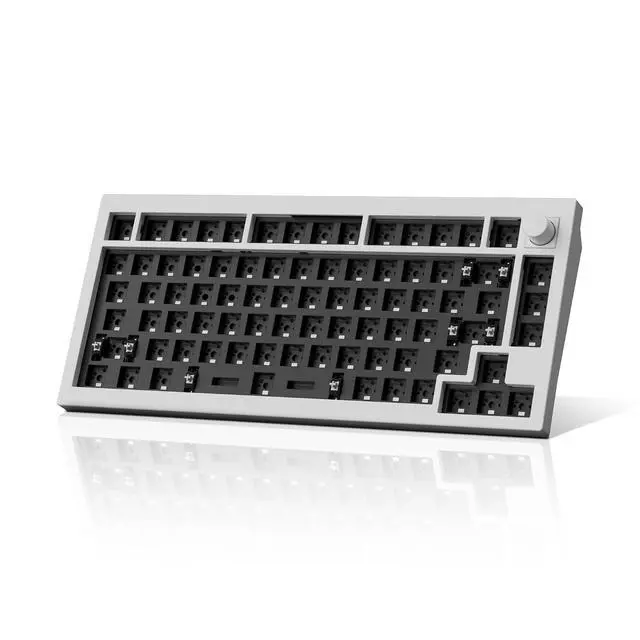 Main image of Keychron Q1 Max QMK/VIA Wireless Custom Mechanical Keyboard Barebone Knob Version, Full-Metal Hot-Swappable RGB Backlight 2.4 GHz/Bluetooth/Type-C Wired Gaming Keyboard for Mac/Windows/Linux - White