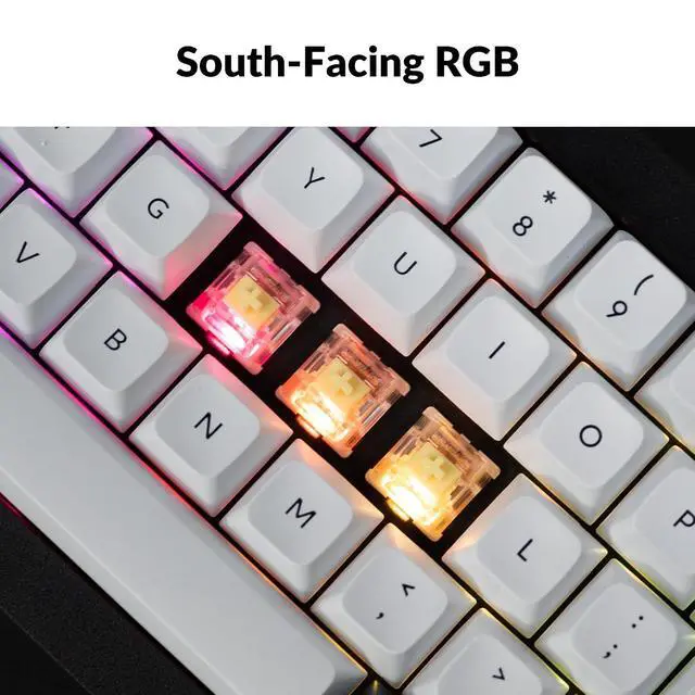 Alt view image 7 of 7 - Keychron Q2 Max Wireless Custom Mechanical Gaming Keyboard, QMK/VIA Programmable Knob 2.4 GHz/Bluetooth 5.1/Wired, 65% Compact RGB Hot-Swap with Gateron Banana Switch for Mac Windows Linux - Black
