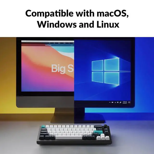 Alt view image 3 of 7 - Keychron Q2 Max Wireless Custom Mechanical Gaming Keyboard, QMK/VIA Programmable Knob 2.4 GHz/Bluetooth 5.1/Wired, 65% Compact RGB Hot-Swap with Gateron Banana Switch for Mac Windows Linux - Black