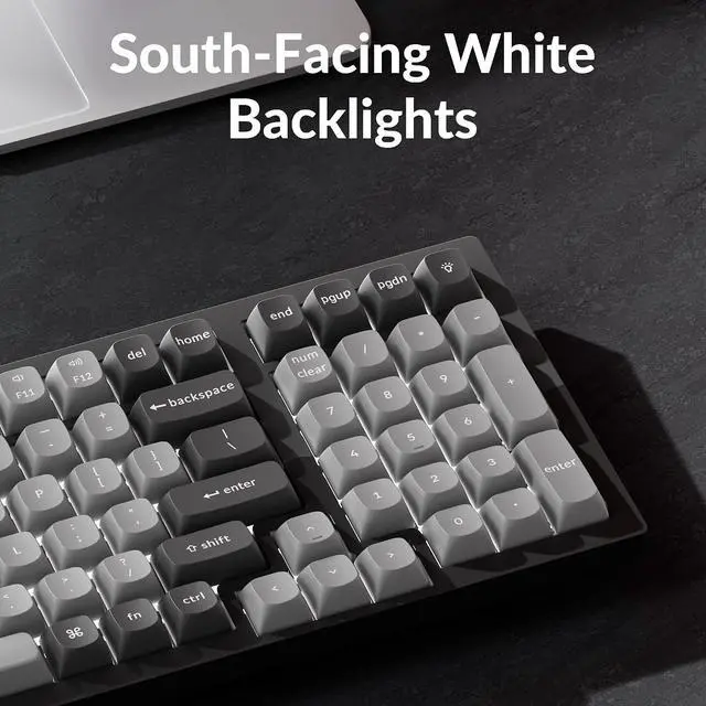 Alt view image 7 of 7 - Keychron K4 Max Wireless/Wired Mechanical Keyboard, 96% Layout QMK 2.4 GHz Bluetooth Connection, Non-Shine Through PBT Keycaps White Backlit Compatible with Mac Windows Linux