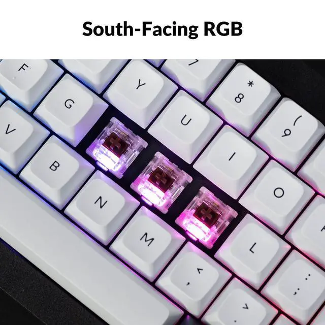 Alt view image 7 of 7 - Keychron Q2 Max Wireless Custom Mechanical Gaming Keyboard, QMK/VIA Programmable Knob 2.4 GHz/Bluetooth 5.1/Wired, 65% Compact RGB Hot-Swap with Gateron Brown Switch for Mac Windows Linux - Black