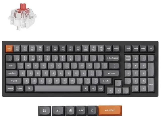 Main image of Keychron K4 Max Mechanical Keyboard Wireless with Number Pad, 2.4 GHz/Bluetooth 5.1/Wired Custom Keyboard with 100 Keys, Programmable RGB Backlight Hot-Swappable for Mac Windows Linux