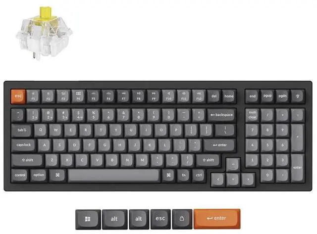 Main image of Keychron K4 Max Mechanical Keyboard Wireless with Number Pad, 2.4 GHz/Bluetooth 5.1/Wired Custom Keyboard with 100 Keys, Programmable RGB Backlight Hot-Swappable for Mac Windows Linux