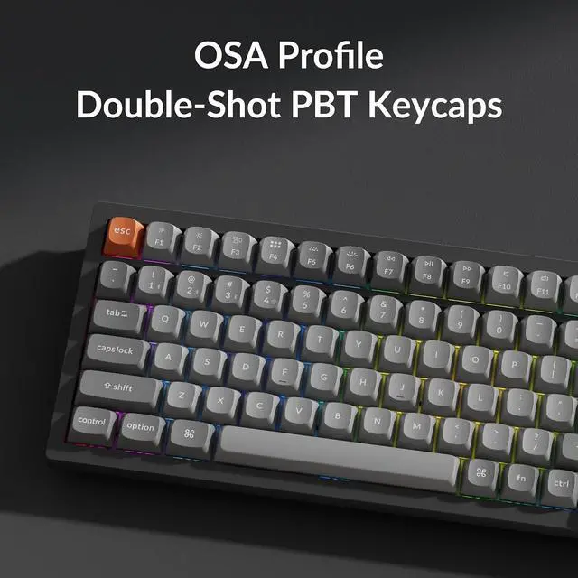 Alt view image 6 of 7 - Keychron K4 Max Wireless Custom Mechanical Keyboard with Number Pad, QMK Programmable 100 Keys RGB Backlight, Bluetooth/2.4 GHz/Wired PBT Keycaps Compatible with Mac Windows Linux