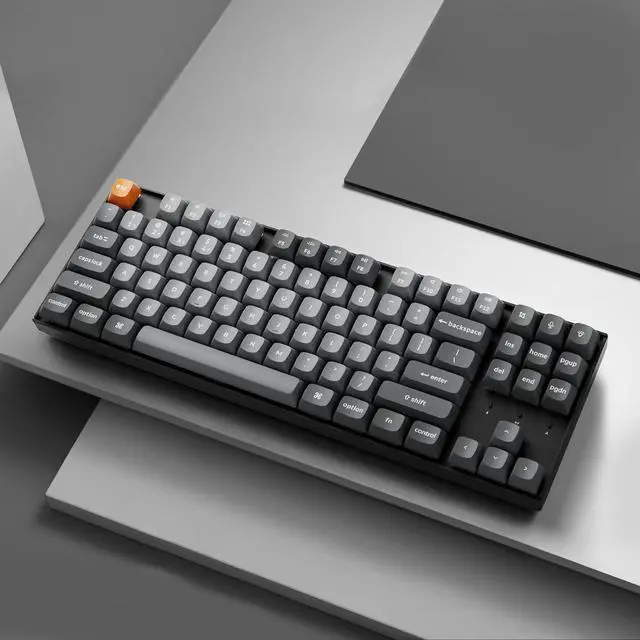 Alt view image 7 of 7 - Keychron K8 Max TKL Mechanical Keyboard Wireless, 87 Keys QMK 2.4 GHz/Bluetooth 5.1/Wired Connection, White Backlit with Programmable Keychron Super Red Switch for macOS Windows Linux