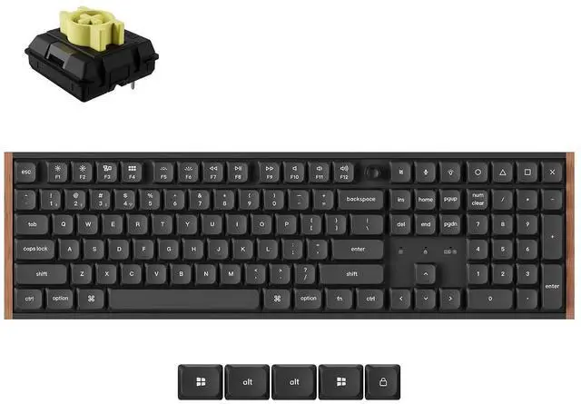 Main image of Keychron K5 Ultra 8K Wireless Mechanical Keyboard, Full Size Low Profile RGB Keyboard with Knob, ZMK Programmable, 2.4GHz/Bluetooth/USB-C, Hot-Swappable Milk POM, PBT Keycaps for Mac/Windows, Black