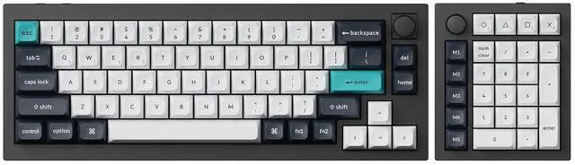 Main image of Keychron Q2 Max & Q0 Max Wireless Mechanical Keyboard with Numpad, QMK Programmable Knob 2.4 GHz/Bluetooth 5.1/Wired, RGB Backlit Hot-Swappable for Mac Windows Linux - Black