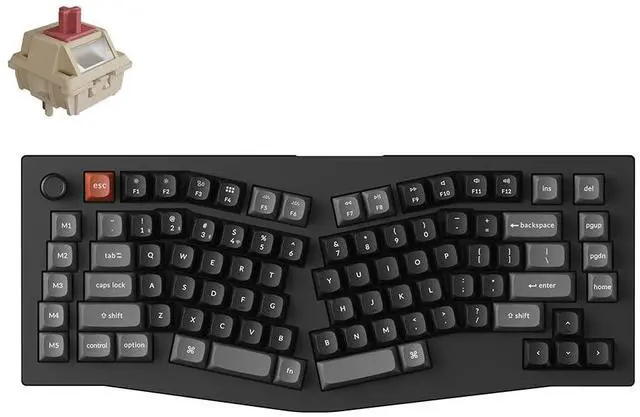 Main image of Keychron V10 Ultra 8K Wireless Mechanical Keyboard, 75% Alice Ergonomic Layout, 8000Hz 2.4GHz/Bluetooth 5.3/USB-C Wired, Hot-Swappable ZMK Custom Keyboard with Knob for Mac & Windows