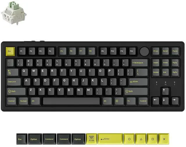 Main image of Keychron J4 HE Wireless Hall Effect Magnetic Switch Keyboard TKL with Knob | Rapid Trigger Tri-Mode Wireless Connection Launcher Customization QMK Mac Windows Linux Compatible Hot-Swappable 80% Layout