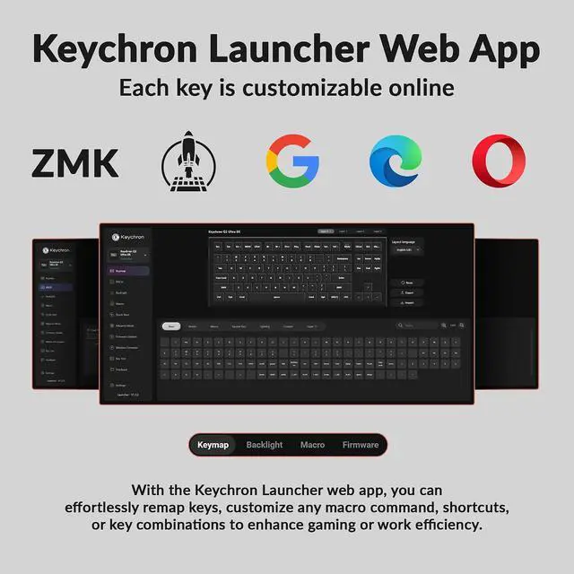 Alt view image 7 of 7 - Keychron Q3 Ultra Wireless Mechanical Keyboard 8KHz Polling Rate, TKL 2.4G/Bluetooth 5.3/Wired Up to 660 Hours Long Battery Life, Hot-Swappable Aluminum RGB Gaming ZMK for Mac/Windows/Linux-White