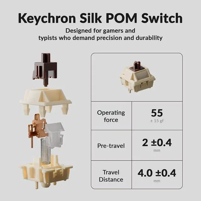 Alt view image 7 of 7 - Keychron Q3 Ultra Wireless Mechanical Keyboard 8KHz Polling Rate, TKL 2.4G/Bluetooth 5.3/Wired Up to 660 Hours Long Battery Life, Hot-Swappable Aluminum RGB Gaming ZMK for Mac/Windows/Linux-White