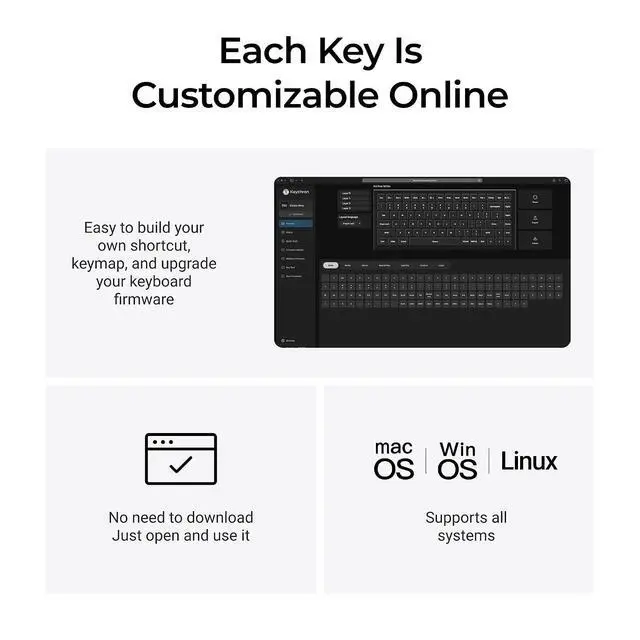 Alt view image 4 of 7 - Keychron K3 Max Wireless Hot-swappable RGB Backlight Red Switch - Black (Special Edition)