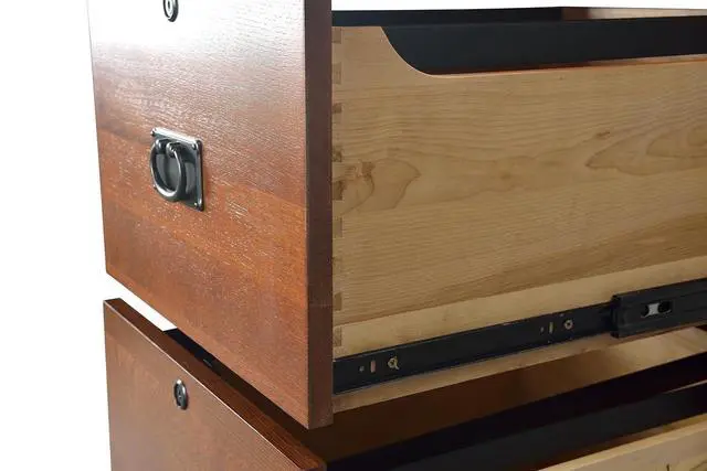 Alt view image 7 of 7 - Crafters and Weavers Mission Oak 4 Drawer File Cabinet Office Cabinet