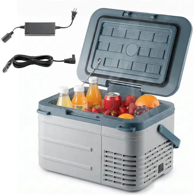 Main image of 12 Volt Refrigerator, 11QT(10L) Compressor Electric Cooler, Car Fridge -4~68, Portable Refrigerator 12V/24V DC 110-240V AC, Compact Freezer for Vehicle RV Camping Truck Boat Travel, Blue