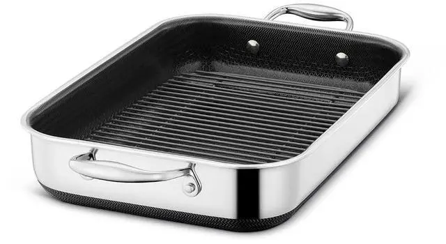 Main image of Hybrid 13 x 9 Inch Rectangular Nonstick Roasting Pan with Rack, Dishwasher-Friendly, Oven-Safe Up to 900°F, Compatible with All Cooktops