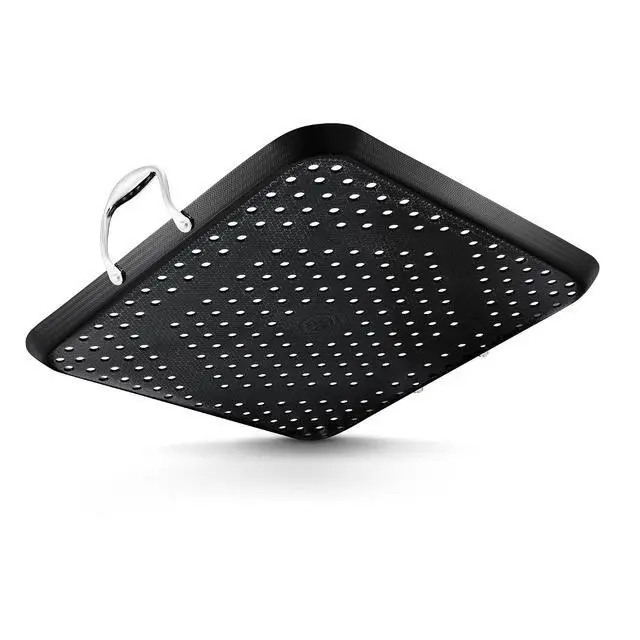 Alt view image 3 of 4 - 16" Hybrid Nonstick BBQ Grill Topper, Dishwasher-Friendly, BBQ and Oven-Safe Up to 900°F
