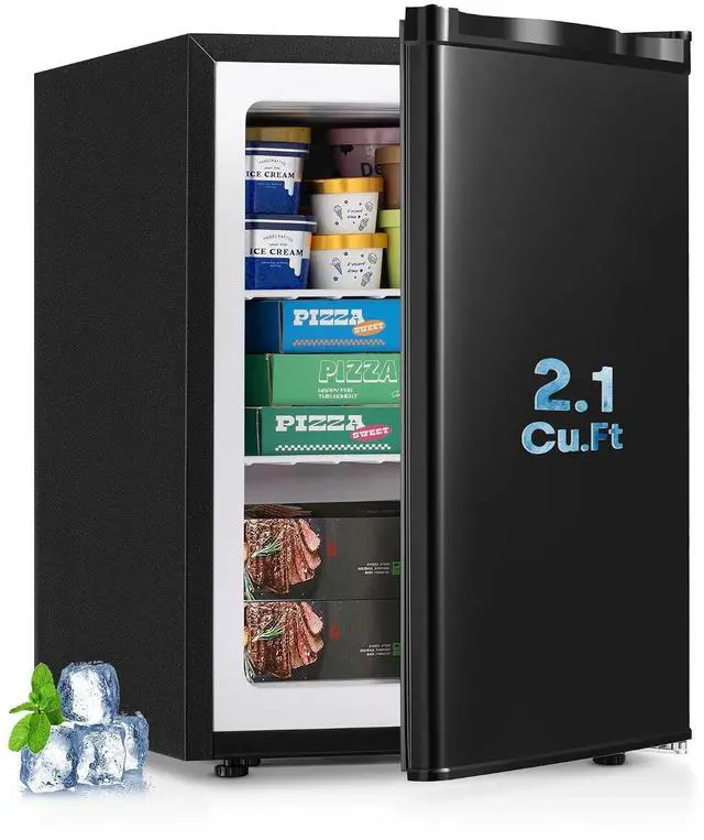 Main image of 2.1 Cu.Ft Upright Freezer, Small Mini Freezer Hold Up to 75L with Adjustable 7 Thermostat & Removable Shelves, Compact Freezer with Reversible Door, Energy Saving for Home/Apartment/Garage