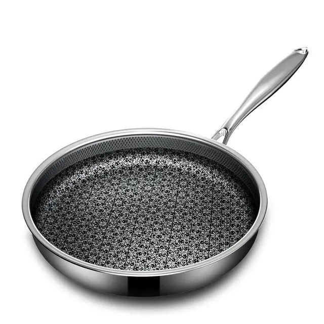 Main image of Hybrid Nonstick Frying Pan, 10-Inch Stainless Steel Frying Pans, 5-Ply Induction Cookware Stainless Steel Skillet, Dishwasher Safe, Oven Safe Up to 800°F, Compatible with All Cooktops