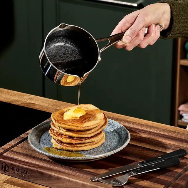 Alt view image 2 of 5 - Hybrid Nonstick 0.5-Quart Milk Pot Saucepan, Stay-Cool Handle, Dishwasher Safe, Induction Ready, Compatible with All Cooktops