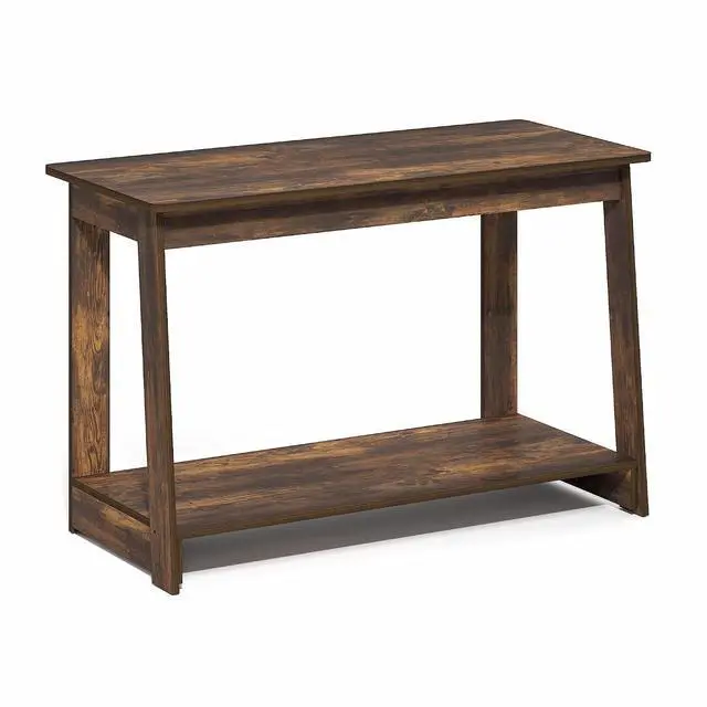 Alt view image 6 of 7 - Beginning TV Stand, 2-Tier Rectangular Entertainment Center with Open Shelf, TV Console for TV up to 36 Inch, Open Back, for Living Room, Bedroom, Amber Pine