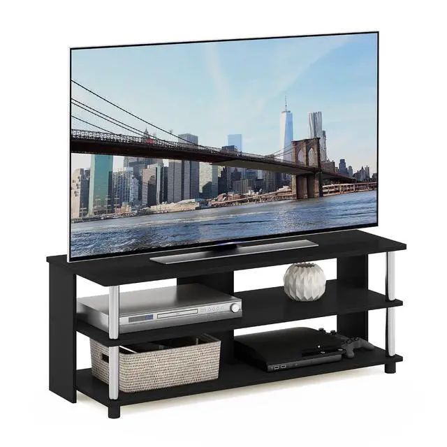 Main image of Sully 3-Tier Stand for TV up to 48 Inch, Americano/Chrome