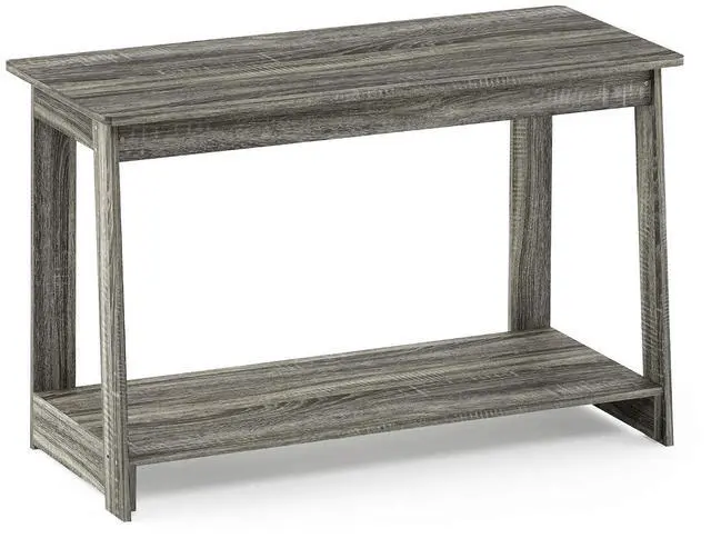 Alt view image 4 of 6 - BEGINNING TV Stand, 2-Tier Rectangular Entertainment Center with Open Shelf, TV Console for TV up to 36 Inch, Open Back, for Living Room, Bedroom, French Oak