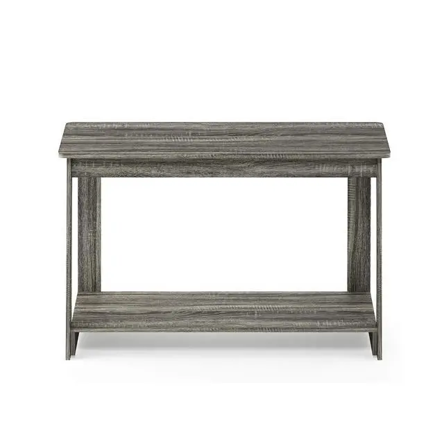 Alt view image 5 of 6 - BEGINNING TV Stand, 2-Tier Rectangular Entertainment Center with Open Shelf, TV Console for TV up to 36 Inch, Open Back, for Living Room, Bedroom, French Oak