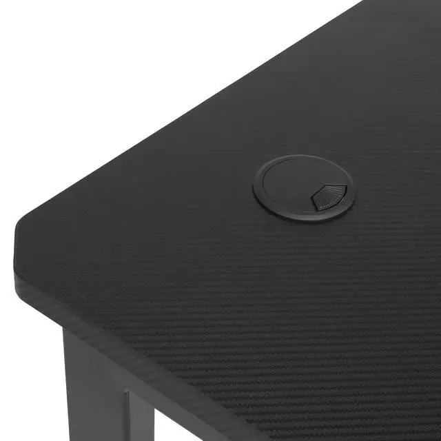 Alt view image 7 of 7 - Saga PC Gaming Desk with Built-in Power, Charging Station and Gear Storage
