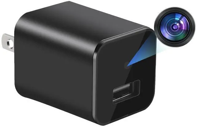 Main image of Hidden Camera Spy Cam 1080P - USB Charger Full HD No-WiFi Security Cam with Plug-in Power & Local Storage, Motion Detection & Night Vision, Ideal for Pet, Baby & Home Security, with 64GB SD Card